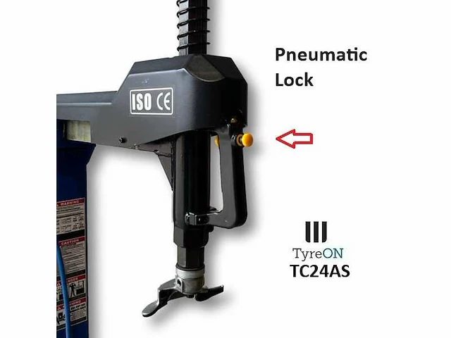 Tyreon tc24as heavy-duty banden demonteermachine met kantelende kolom en dubbele airbooster in de spanklauwen - afbeelding 11 van  26