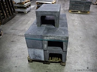 U-elementen van beton - kleur zwart - 30x30x40cm - 16 stuks - afbeelding 2 van  2