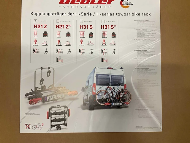 Uebler h21z fietsdrager - afbeelding 2 van  4