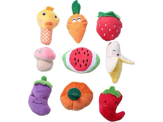 Ueetek pluche speelgoed 9 stuks + setje sokjes en armbandjes voor baby's - afbeelding 1 van  4