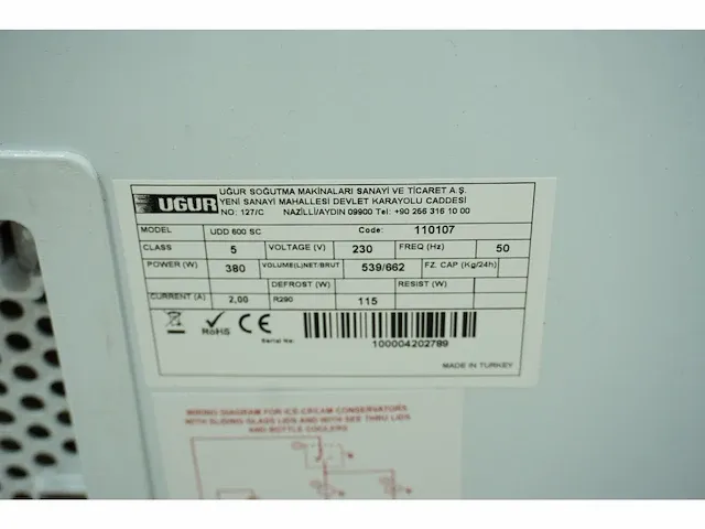 Ugur - udd 600 sc - vriezer - afbeelding 5 van  6
