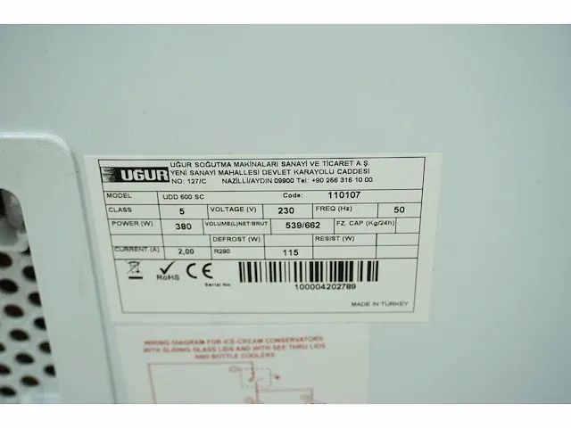 Ugur - udd 600 sc - vriezer - afbeelding 5 van  6