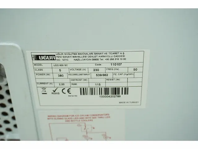 Ugur - udd 600 sc - vriezer - afbeelding 5 van  6