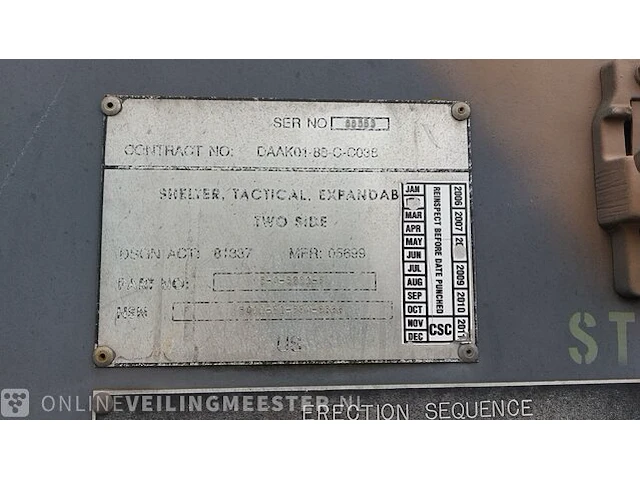 Uitbreidbare shelter u.s. army, 5411-01-294-9866, bouwjaar 1991 - afbeelding 13 van  46