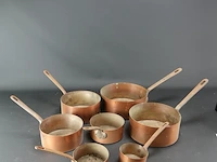 Uitgebreide koperen pannenset - afbeelding 1 van  5