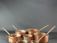 Uitgebreide koperen pannenset - afbeelding 2 van  5
