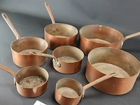 Uitgebreide koperen pannenset - afbeelding 3 van  5