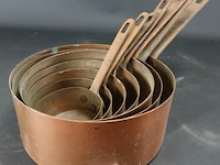 Uitgebreide koperen pannenset - afbeelding 5 van  5