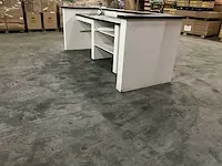Uitgiftebalie / bar met sidetable v.v stroom en wasbak 295x110x107cm - afbeelding 6 van  6