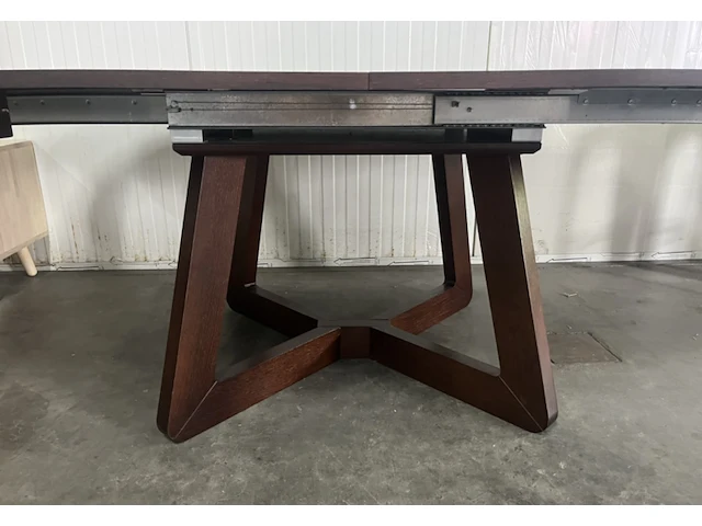 Uitschuifbare eettafel 130x130x76 cm, windsor & co, bodil, walnoot - afbeelding 2 van  7