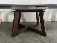 Uitschuifbare eettafel 130x130x76 cm, windsor & co, bodil, walnoot - afbeelding 2 van  7