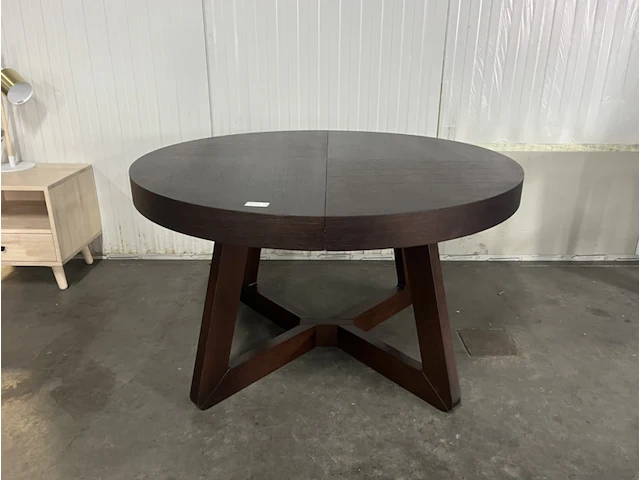 Uitschuifbare eettafel 130x130x76 cm, windsor & co, bodil, walnoot - afbeelding 3 van  7
