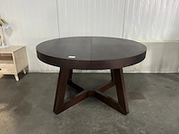 Uitschuifbare eettafel 130x130x76 cm, windsor & co, bodil, walnoot - afbeelding 3 van  7