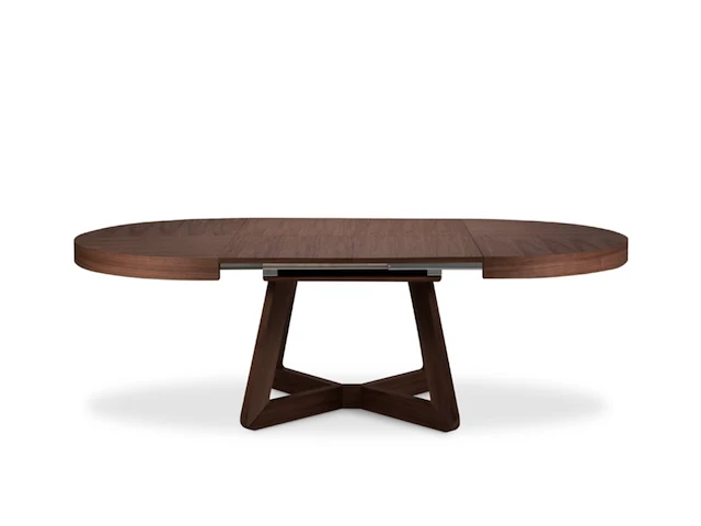 Uitschuifbare eettafel 130x130x76 cm, windsor & co, bodil, walnoot - afbeelding 6 van  7