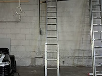 Uitschuifbare ladder 2x14 treeds - afbeelding 1 van  6
