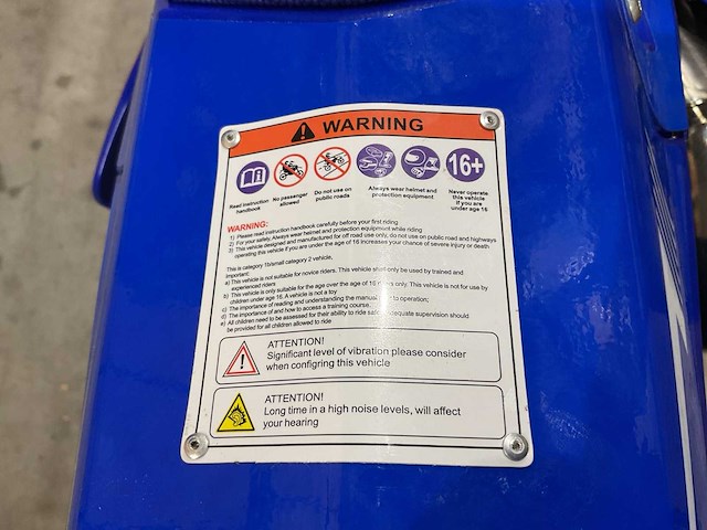 Ultra cross thunder 300 blauw agb40-1 motorfiets - afbeelding 4 van  24