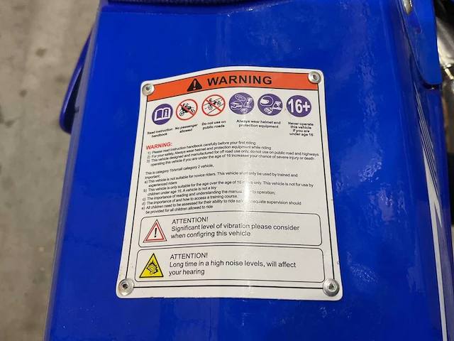 Ultra cross thunder 300 blauw agb40-1 motorfiets - afbeelding 4 van  24