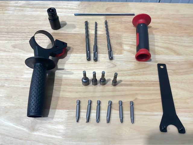 Ultra force equipment - accu gereedschapsset 4 in 1, schroefmachine, slagmoersleutel, boormachine, slijper. - afbeelding 9 van  11