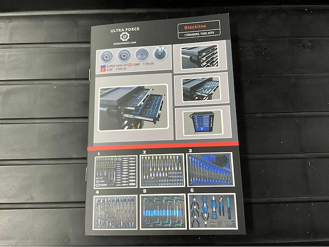 Ultra force equipment - gereedschapswagen 7 laden, 260 pcs gereedschap - afbeelding 9 van  19