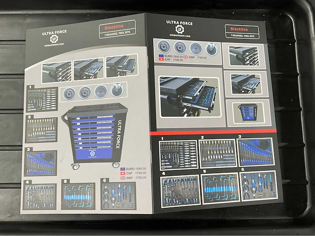 Ultra force equipment - gereedschapswagen 7 laden, 260 pcs gereedschap - afbeelding 10 van  19