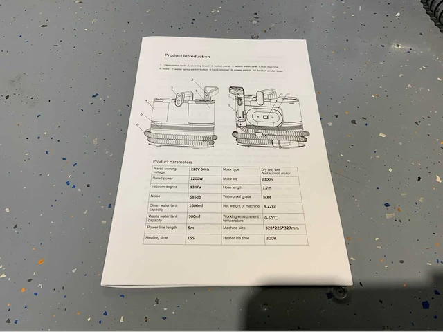 Ultra force equipment - gsc-506 - spot cleaner / extractiemachine - 2025 - afbeelding 6 van  8