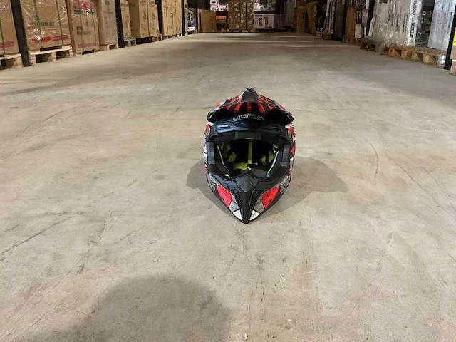 Ultra motocross maat l v1 crossmotorhelm rood/zwart - afbeelding 3 van  7