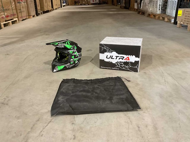 Ultra motocross maat m v1 crossmotorhelm groen - afbeelding 1 van  7