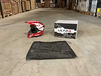 Ultra motocross maat m v1 crossmotorhelm rood/wit - afbeelding 1 van  7