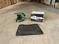 Ultra motocross maat s v1 crossmotorhelm groen/zwart - afbeelding 1 van  7