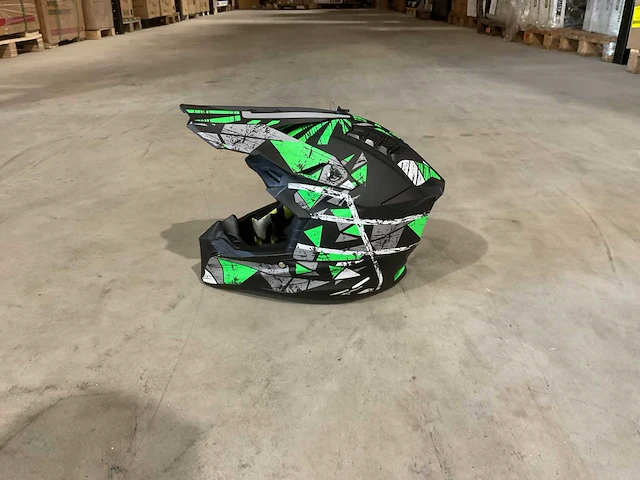 Ultra motocross maat s v1 crossmotorhelm groen/zwart - afbeelding 4 van  7
