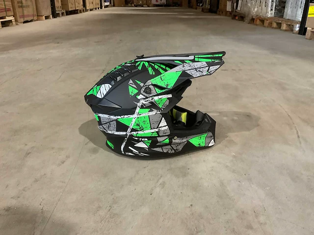 Ultra motocross maat xl v1 crossmotorhelm groen - afbeelding 6 van  7