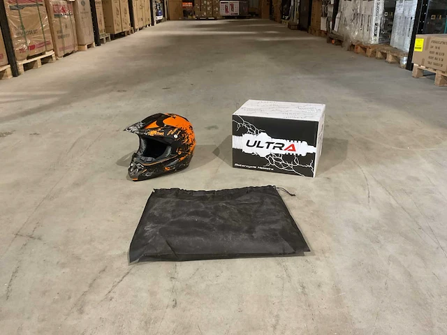 Ultra motocross maat xl v1 crossmotorhelm oranje - afbeelding 1 van  7