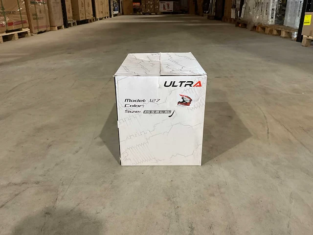Ultra motocross maat xl v1 crossmotorhelm rood/wit - afbeelding 2 van  7