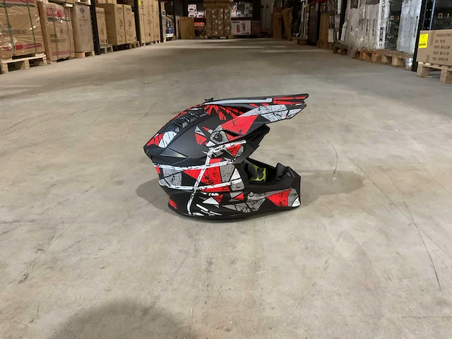 Ultra motocross maat xl v1 crossmotorhelm rood/wit - afbeelding 6 van  7