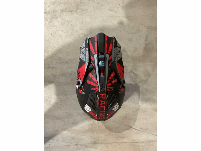 Ultra motocross maat xl v1 crossmotorhelm rood/wit - afbeelding 7 van  7