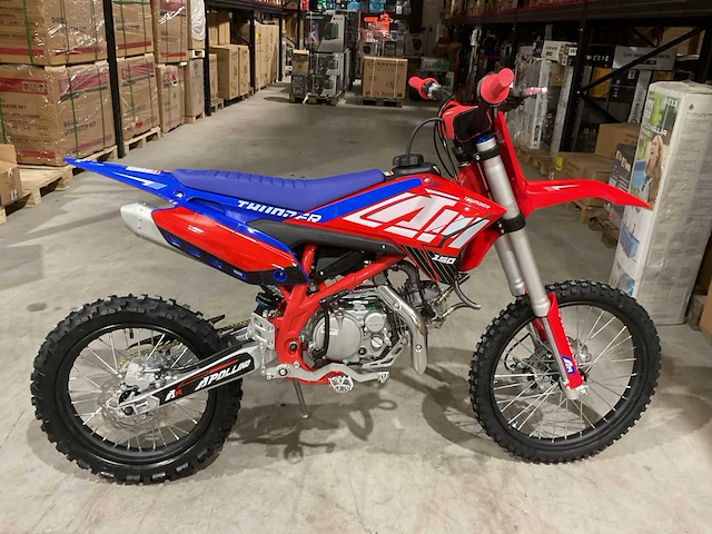 Ultra motocross thunder 150 crossmotor blauw - afbeelding 9 van  14