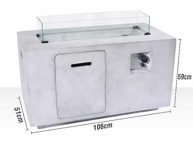 Ultranatura terrashaard - gasgestookt - inclusief regenhoes en lavastenen - afbeelding 3 van  5
