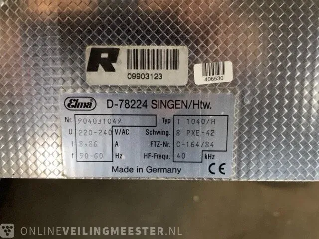 Ultrasonic cleaner elma, transsonic t1040/h - afbeelding 7 van  8