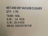 Umt - 100l 3000watt - industriële stofzuiger nat/droog - afbeelding 4 van  12