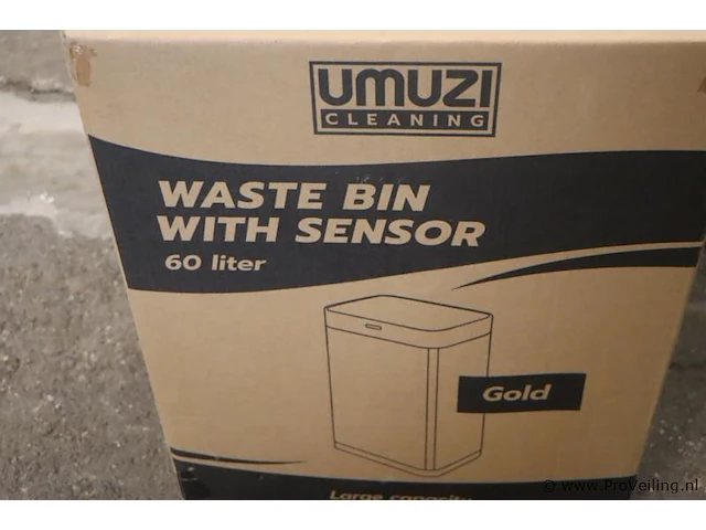 Umuzi afvalbak met sensor - kleur goud - afbeelding 2 van  4