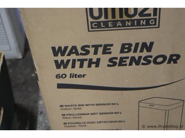 Umuzi afvalbak met sensor - kleur goud - afbeelding 4 van  4