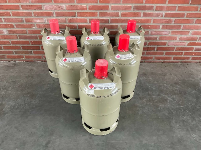 Un 1965 propan fles (6x) - afbeelding 1 van  8