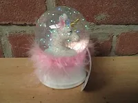 Unicorn globe glitters met gekleurd led - afbeelding 1 van  3