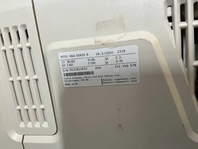 Unidrive m701-064 18.5/22kw frequentieregelaar - afbeelding 5 van  5