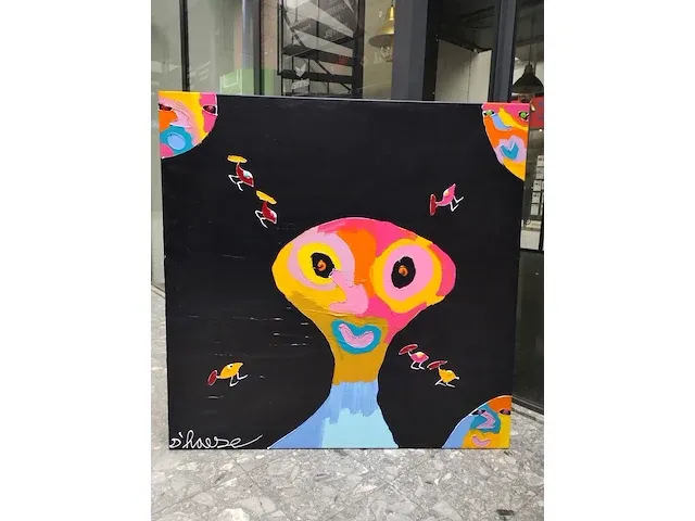 Uniek exclusief xxl origineel kunstwerk van hannes d'haese - afbeelding 4 van  13