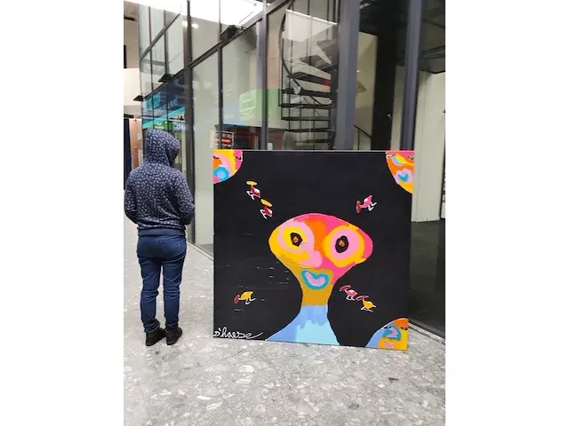Uniek exclusief xxl origineel kunstwerk van hannes d'haese - afbeelding 5 van  13