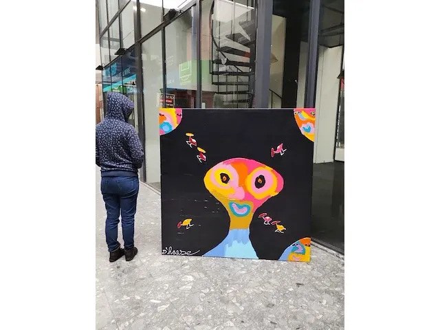 Uniek exclusief xxl origineel kunstwerk van hannes d'haese - afbeelding 1 van  13