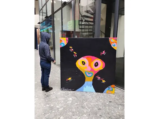 Uniek exclusief xxl origineel kunstwerk van hannes d'haese - afbeelding 8 van  13