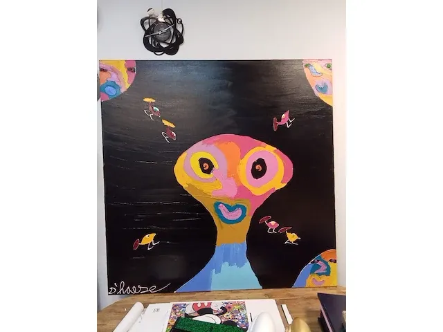 Uniek exclusief xxl origineel kunstwerk van hannes d'haese - afbeelding 12 van  13