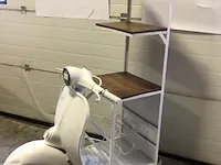 Uniek wijnrek retro scooter wit/crème - afbeelding 3 van  7